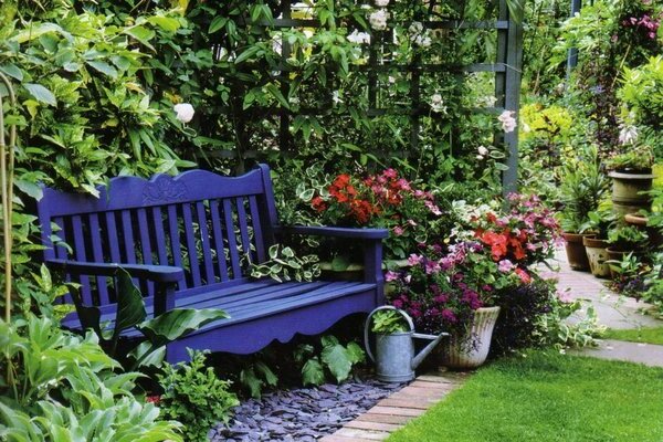 cozy corner in the garden for relaxation