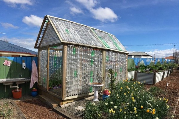 greenhouse + from plastic bottles